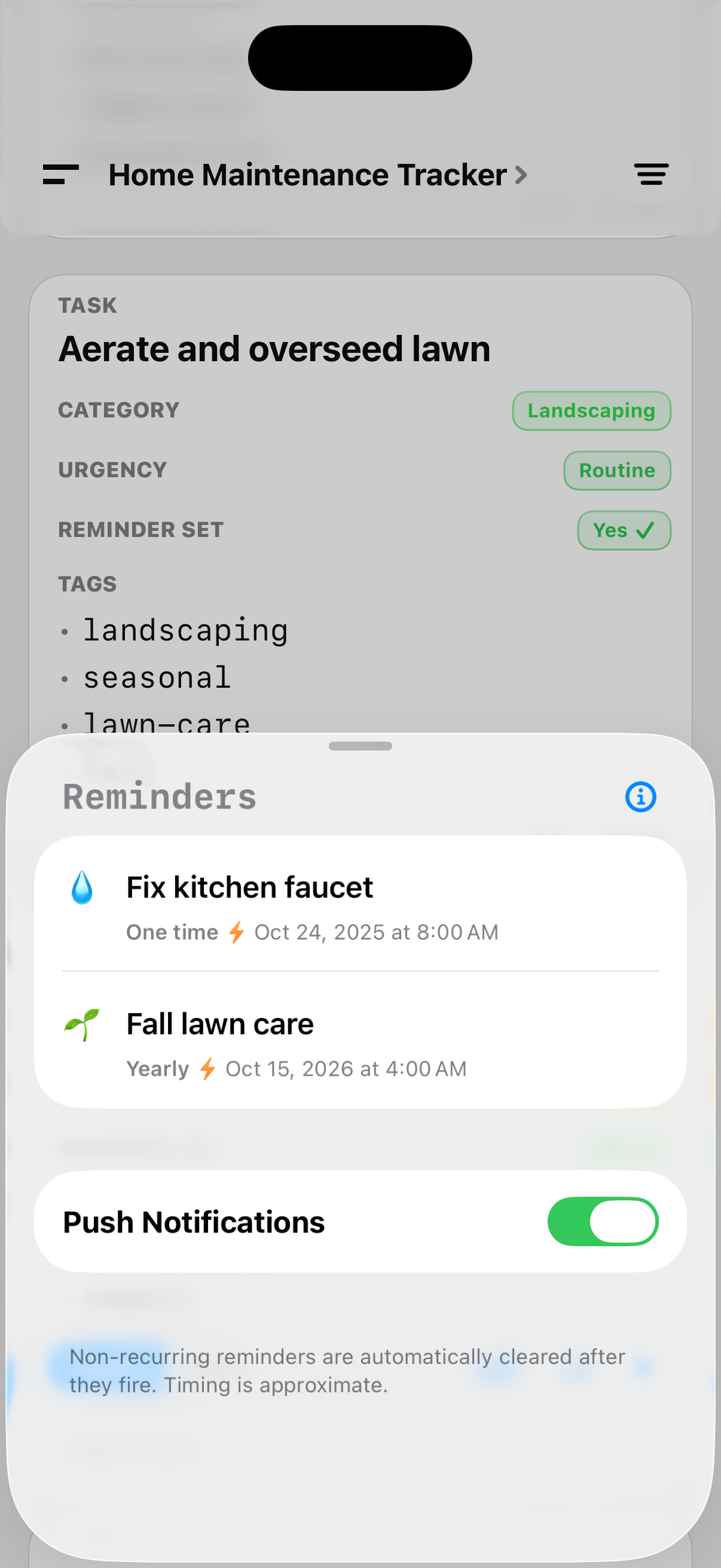 Home Maintenance Reminders