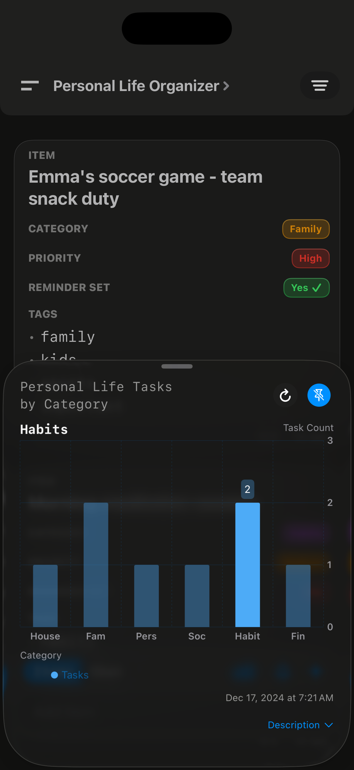 Personal Life Habit Tracking